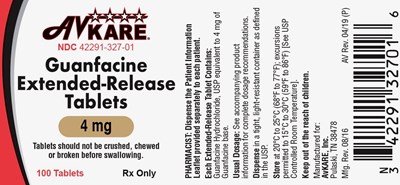 Label 4229132701 Guanfacine Er 2019 4mg